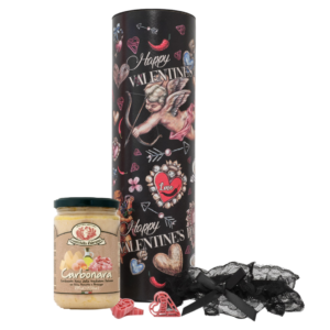 Valentinstag Geschenkrolle schwarz