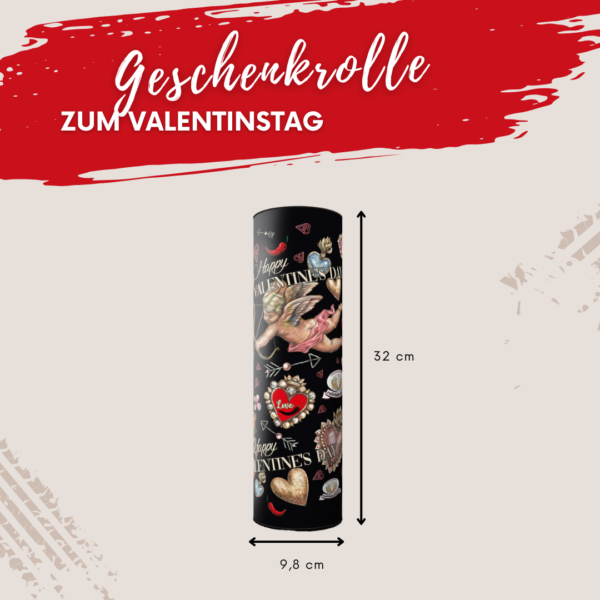 Valentinstag Geschenkrolle schwarz – Bild 2