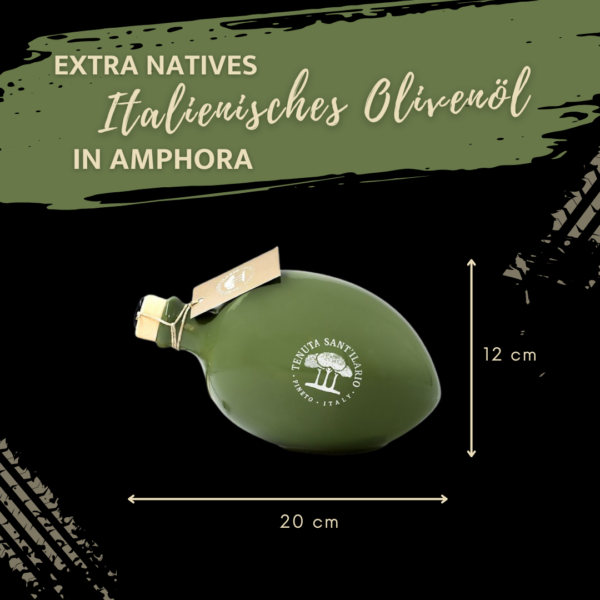 Extra natives Olivenöl in grüner Amphora – Bild 4
