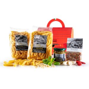 Rote Geschenktasche – Italienisches Genuss-Set